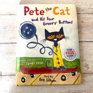Pete the Cat & His Groovy Buttons Children’s Hardback Book Scholastic Kids NEW